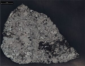 Microscopic section of Martian meteorite Teghaza 001 examined by NASA/JPL-Caltech