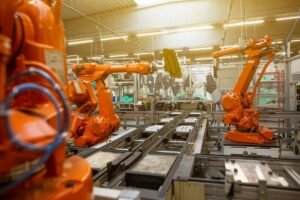 Robotic production line — illustrative photo not taken in China.