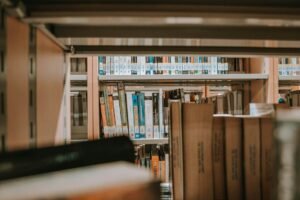 Книги на библиотечен рафт, илюстративна снимка, не от конференцията / Illustrative library bookshelf, not from the law faculty conference (Wander Fleur / Unsplash).